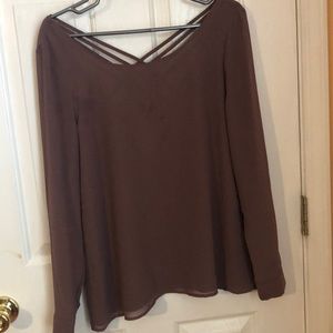 Sheer long sleeve blouse